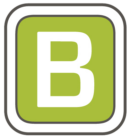 B - transparent background white B